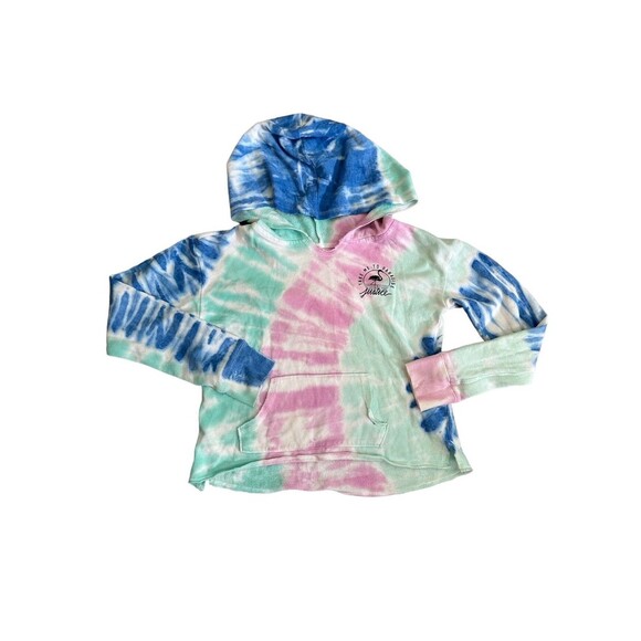 Justice Crop Tie Dye Hoodie Girls size 8 - Picture 1 of 3